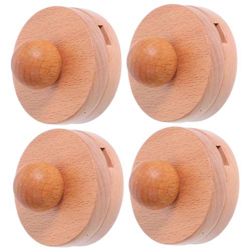 MAGICLULU 4 Stück Robuste Wandhalter für Decken und Quilts Runde Holzklammern zum Sicheren Aufhängen von Teppichen Deckenhaltern und Wanddekorationen Schützende Klammern für Textilien von MAGICLULU