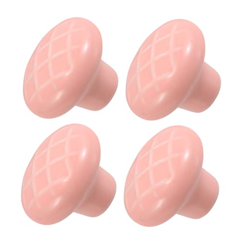 MAGICLULU 4 Stück Rosa Keramik Schubladengriffe Single hole Möbelknöpfe für Schrank Kommode Küche Vielseitige Langlebige Schrankknäufe Einfache Montage Stilvolle von MAGICLULU