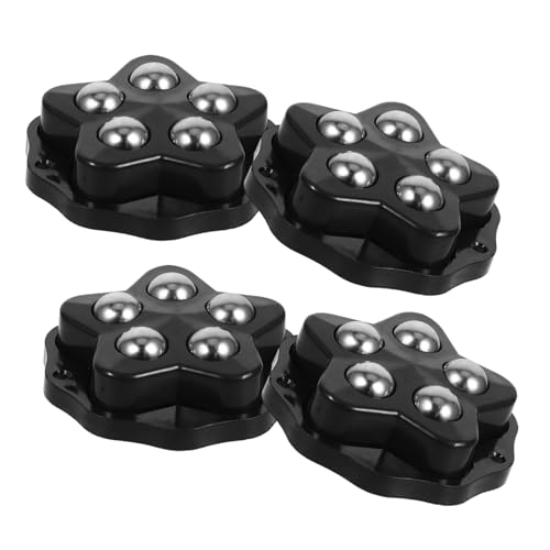 MAGICLULU 4 Stück Selbstklebende Kleine Edelstahl universalrollen Drehbar Geräuschlose Möbelrollen für Haushaltsgeräte Aufbewahrungsboxen und Mülleimer von MAGICLULU
