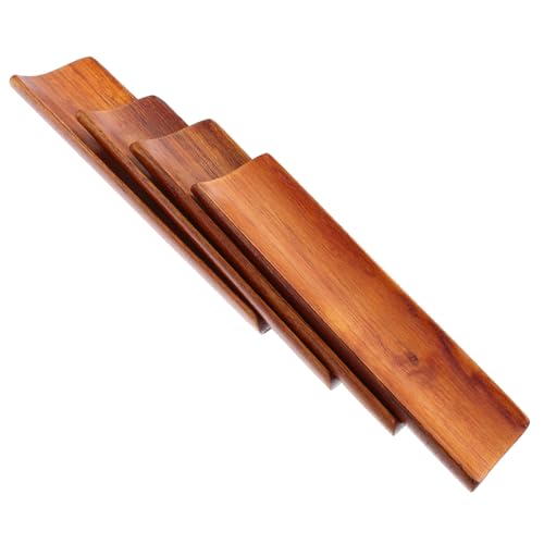 MAGICLULU 4 Stück Serviettenhalter aus Holz für Sushi Tabletts Rechteck dekorativ Hummer Teller Holzlöffel ruht Holzlöffelablage Holzlöffel Rest kleines Holztablett Coffee von MAGICLULU