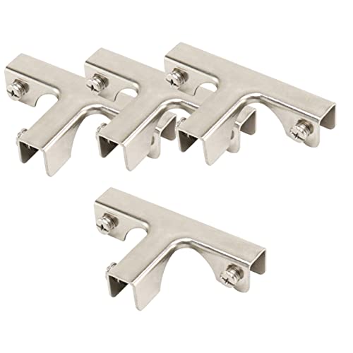 MAGICLULU 4 Stück T aus Stahl für Verstellbare Glasklemmen für Glasregale Vitrinen und Geländer Robuste und Zuverlässige Glasbefestigung MAGICLULU 4 Stück T aus Stahl für Verstellbare Glasklemmen für Glasregale Vitrinen und Geländer Robuste und Zuverlässige Glasbefestigung von MAGICLULU