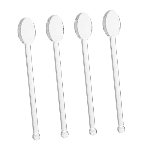 MAGICLULU 4 Stück Teiliges Glasrührlöffel Transparent Lange Glas Kaffeelöffel Teelöffel Mixlöffel Für Tee Kaffee Dessert Bar Party MAGICLULU 4 Stück Teiliges Glasrührlöffel Transparent Lange Glas Kaffeelöffel Teelöffel Mixlöffel Für Tee Kaffee Dessert Bar Party von MAGICLULU