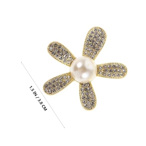 MAGICLULU 4 Stück Teiliges Goldene Blumengriffe für Schränke Funkelndem Strass Einzelnes Bohrloch Stilvolle Möbelgriffe für Schlafzimmer Wohnzimmer und Badezimmer von MAGICLULU