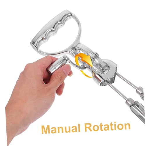 MAGICLULU 4 Stück Teiliges Manuelles Handrührer-set mit Drehbarem Schneebesen Hitzebeständigem Silikonpinsel und Spatel Langlebiges Küchenwerkzeugset zum Backen Mischen und Teigrühren von MAGICLULU