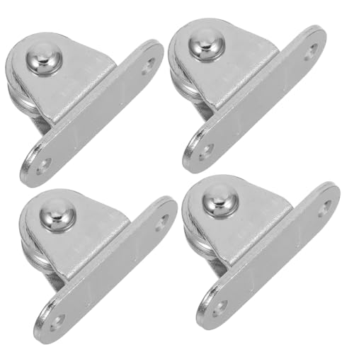 MAGICLULU 4 Stück Teiliges Pulley Leiser Lauf Kleine Umlenkrollen für Wand Deckenmontage Vielseitig für Sonnenschutz Pool Vorhangbeschattung Langlebig und Installieren von MAGICLULU
