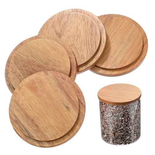 MAGICLULU 4 Stück Teiliges Runde Holzdeckel für Trinkbecher Wiederverwendbare Bruchfeste Abdeckungen mit Strohhalmloch Praktische Leicht zu Reinigende Kaffeetassen Deckel aus Robustem Holz MAGICLULU 4 Stück Teiliges Runde Holzdeckel für Trinkbecher Wiederverwendbare Bruchfeste Abdeckungen mit Strohhalmloch Praktische Leicht zu Reinigende Kaffeetassen Deckel aus Robustem Holz von MAGICLULU