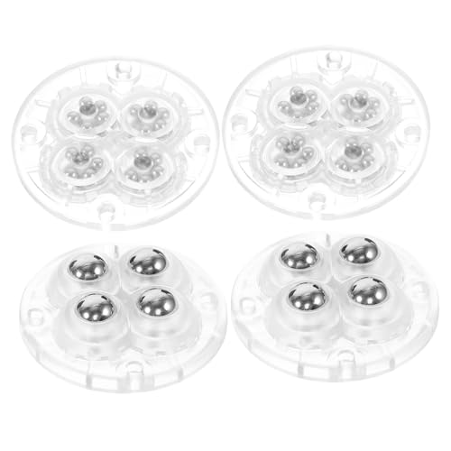 MAGICLULU 4 Stück Teiliges Selbstklebende Mini schwenkräder mit Stahlkugeln Lenkrollen für Kleine Geräte Möbel Mülleimer und Aufbewahrungsboxen Geräuscharm Kratzfest Einfach zu Montieren von MAGICLULU