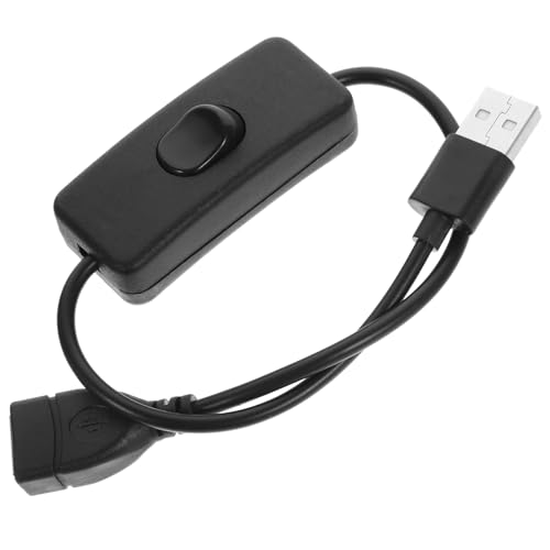 MAGICLULU 4 Stück Teiliges USB Verlängerungskabel Schalter Power Switch Extension Cable Geeignet für LED Lampen Kleine Elektrogeräte Schwarz für Büro Büroarbeitsplatz und Enge Räume von MAGICLULU