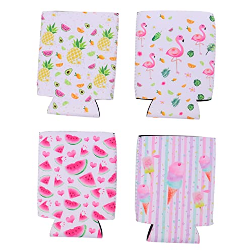 MAGICLULU 4 Stück Teiliges Wiederverwendbare Can Sleeves aus Weichem Leichtem Material Dehnbar und Waschbar Hält Getränke Kalt oder Warm Dekorative Kreative MAGICLULU 4 Stück Teiliges Wiederverwendbare Can Sleeves aus Weichem Leichtem Material Dehnbar und Waschbar Hält Getränke Kalt oder Warm Dekorative Kreative von MAGICLULU