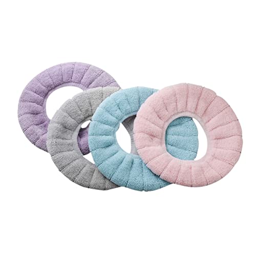 MAGICLULU 4 Stück U Förmige Toilettensitzauflagen Waschbare Dicke Sitzkissen Zusätzlichen und Wärme im Winter von MAGICLULU