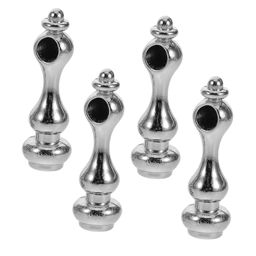 MAGICLULU 4 Stück Zäune Zubehör Dekorativer Verbinder Elastische Formen Schaltknauf Luftauslass Zubehör Chromadapter Obere Halterung Halterung Weinschrank- Zinklegierung Silver von MAGICLULU