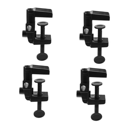 MAGICLULU 4 Stück Zubehör Für Handyhalter Schreibtischlampe Handyhalterung Mikrofon Arbeitslampenklemme Klemme Auf Dem Schreibtisch C-klemm-tischhalterung Schreibtisch C-klemme Abs Black von MAGICLULU
