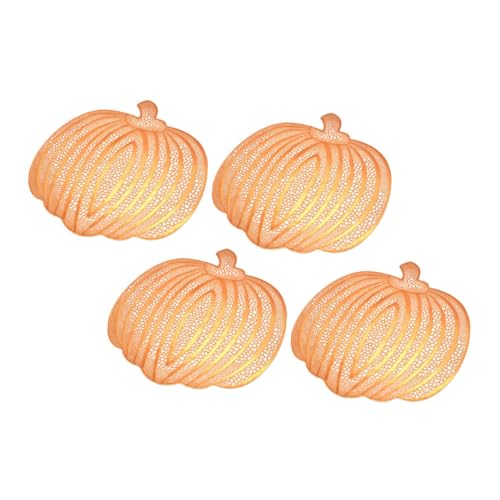 MAGICLULU 4stücke Hollow Pumpkin Platzsets Hitzebeständiges Tischset Antirutsch Pflegeleichtes Langlebiges Design Für Festlichkeiten Und Alltag von MAGICLULU