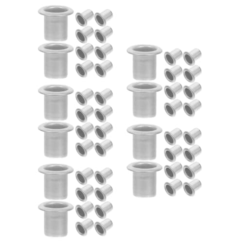 MAGICLULU 5 Sätze Metall Kandelaber Einsätze Kerzenbecher Kerzenständer Becher Kerzen Tropfbecher Aluminiumlegierung Silber Stück * 5 von MAGICLULU