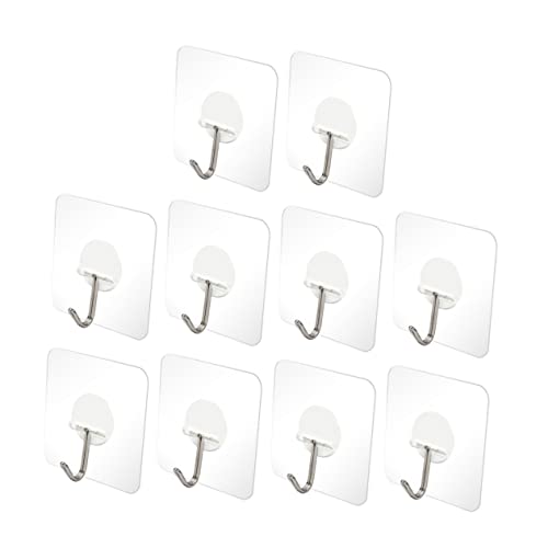 MAGICLULU 5 Sätze Selbstklebende Wandhaken Transparente Wiederverwendbare Und Waschbare Aufbewahrungshaken Für Kleidung Handtücher Schlüssel Und Für Und Außenbereich 10 Stück * 5 MAGICLULU 5 Sätze Selbstklebende Wandhaken Transparente Wiederverwendbare Und Waschbare Aufbewahrungshaken Für Kleidung Handtücher Schlüssel Und Für Und Außenbereich 10 Stück * 5 von MAGICLULU