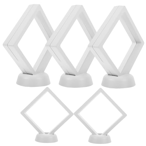 MAGICLULU 5 Sätze Teiliges Floating Frame Vitrine Schmuckdisplay Box mit Runder Basis Transparent für Münzen Schmuck Medaillen und MAGICLULU 5 Sätze Teiliges Floating Frame Vitrine Schmuckdisplay Box mit Runder Basis Transparent für Münzen Schmuck Medaillen und von MAGICLULU