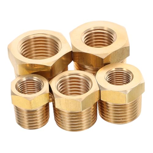 MAGICLULU 5 Stück Messing Reduzierstück Npt Rohradapter Sechskantbuchse - - - - - Temperaturbeständig Vielseitig für Wasser Gas Öl Leitungssysteme MAGICLULU 5 Stück Messing Reduzierstück Npt Rohradapter Sechskantbuchse - - - - - Temperaturbeständig Vielseitig für Wasser Gas Öl Leitungssysteme von MAGICLULU