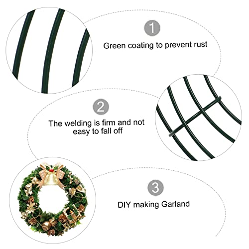 MAGICLULU 5 Stück Metallkranzrahmen Runddraht Kranzring Robuster DIY Drahtring für Herbst Weihnachtsdekoration Wand und Türkränze Bastelbedarf von MAGICLULU