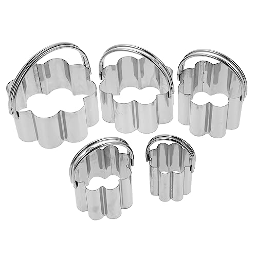 MAGICLULU 5 Stück Teiliges Ausstechformen für Kekse und Mousse Runde Backformen mit Ergonomischem Griff Spülmaschinenfest für Kreative Backprojekte von MAGICLULU