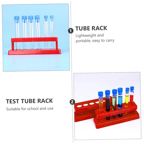 MAGICLULU 5 Stück Teiliges Kunststoff Reagenzglasständer Leichter Tragbarer Röhrenhalter für Labor Schulversuche Pädagogisches Experimentiergerät Farblich Sortiert Praktisch Zufällige Farbe von MAGICLULU