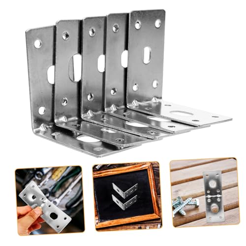 MAGICLULU 5 Stück Teiliges Metall winkelverbinder Verstärkte Regalträger Eckwinkel für Möbel Einfache Montage Vielseitig Einsetzbar für Küchen Kleiderschrank Badmöbel Langlebige von MAGICLULU