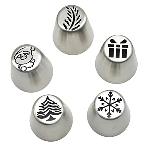 MAGICLULU 5 Stück Teiliges Spritztüllen für Kuchen Dekorieren Weihnachtsmotive Kleine Leicht zu Reinigende Backwerkzeuge für Zuhause Bäckerei und Festtagskuchen MAGICLULU 5 Stück Teiliges Spritztüllen für Kuchen Dekorieren Weihnachtsmotive Kleine Leicht zu Reinigende Backwerkzeuge für Zuhause Bäckerei und Festtagskuchen von MAGICLULU