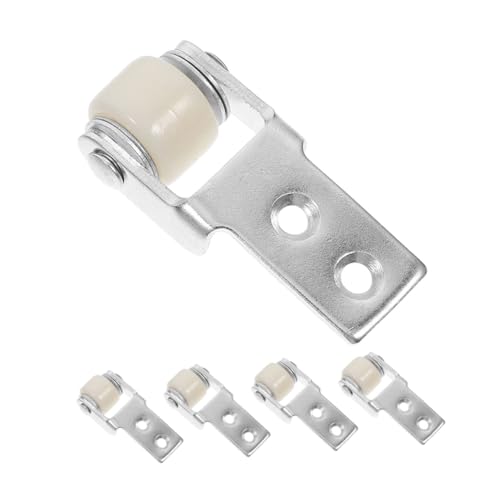 MAGICLULU 5 Stück Teiliges Weiße Nylon schiebetürrollen mit Geräuschreduzierender Funktion Verschleißfest für Esstische Schranktüren und Möbelgleitschienen Sanft Gleitend Vielseitig von MAGICLULU
