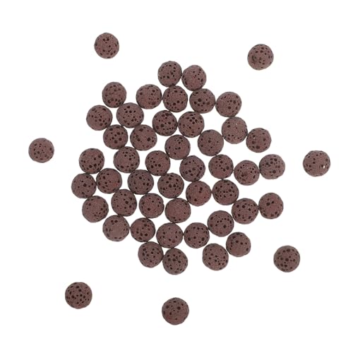 MAGICLULU 50 Stück Aquarium Dekorationssteine für Fischbecken Poröse Lava Steine als Vase Füllmaterial oder Filtermedium Braunes Substrat für Aquariengestaltung von MAGICLULU