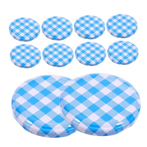 MAGICLULU 50 Stück Einmachglasdeckel Auslaufsichere Metallkappen mit Schickem Design Wiederverwendbare Ersatzdeckel für Luftdichte Gläser für Marmeladengläser und Vorratsbehälter MAGICLULU 50 Stück Einmachglasdeckel Auslaufsichere Metallkappen mit Schickem Design Wiederverwendbare Ersatzdeckel für Luftdichte Gläser für Marmeladengläser und Vorratsbehälter von MAGICLULU
