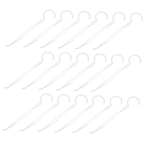 MAGICLULU 50 Stück Moskitonetzhaken Moskitonetz Für Bettvorhangschienenhaken Moskitonetzhalter Moskitohaken Baldachinnetzhaken Moskitonetzzubehör Netzclips Weißer Kunststoff von MAGICLULU