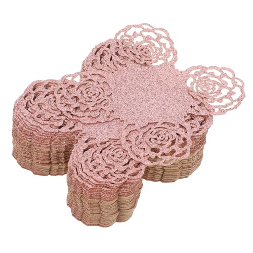 MAGICLULU 50 Stück Schokoladentablett Schnapsbecher mit Deckel Bonbonbecher aus Papier pralinenverpackung pralinen verpackung Dessertringe Dessertpapierschale Trüffel-Wrap-Einlagen Rosa von MAGICLULU