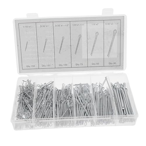 MAGICLULU 555 Stück Teiliges Cotter Pin aus Federhartem Stahl Vielseitig und Langlebig für Anhängerkupplung Landwirtschaftssicherungsclip und Präzise Reparaturanwendungen Entfernen MAGICLULU 555 Stück Teiliges Cotter Pin aus Federhartem Stahl Vielseitig und Langlebig für Anhängerkupplung Landwirtschaftssicherungsclip und Präzise Reparaturanwendungen Entfernen von MAGICLULU