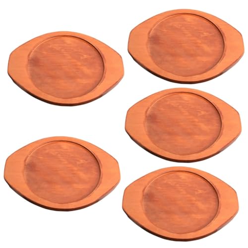 MAGICLULU 5St Schale aus Stein warme Gerichte Holztablett Schüssel Hitze Stativ Tischsets Topflappen Topfmatte aus Stein Haushalt Dämmplatten Kasserolle Holzsockel Topfregal von MAGICLULU