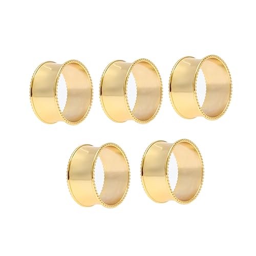 MAGICLULU Serviettenringe Aus Edelstahl Serviettenschnalle 5er-Set Für Hochzeiten Und Partys von MAGICLULU
