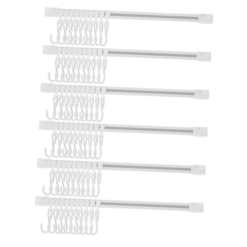 MAGICLULU 6 Sätze Wandhängende S Haken mit Gleitschiene Multifunktionale Selbstklebende Haken für Utensilien Töpfe und Pfannen für Küche mit Weißen MAGICLULU 6 Sätze Wandhängende S Haken mit Gleitschiene Multifunktionale Selbstklebende Haken für Utensilien Töpfe und Pfannen für Küche mit Weißen von MAGICLULU