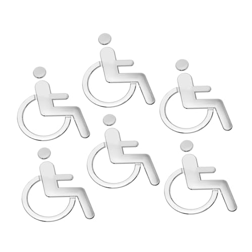 MAGICLULU 6 Stück Behindertensymbol Behindertentoilettenschild Toilettenschild Für Behinderte Zugängliches Toilettenschild Pflege Für Behindertenschild Handicap Toilette MAGICLULU 6 Stück Behindertensymbol Behindertentoilettenschild Toilettenschild Für Behinderte Zugängliches Toilettenschild Pflege Für Behindertenschild Handicap Toilette von MAGICLULU