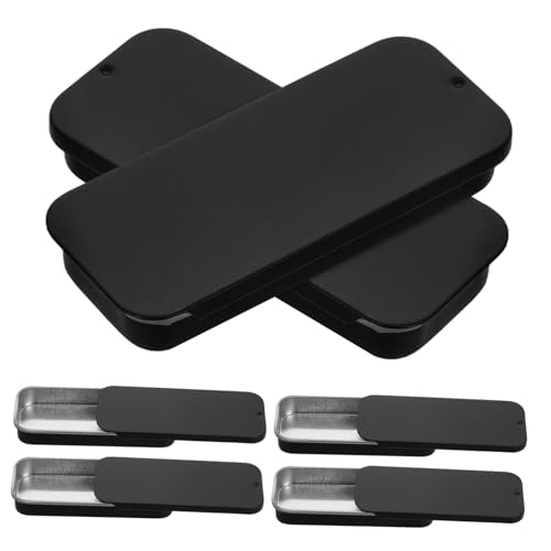 MAGICLULU 6 Stück Kleine Rechteckige Metallbox mit Schiebedeckel Tragbare Eisendose für Feste Düfte Mobiles Spielzubehör und Schmuck Kompakte Aufbewahrungsbox Leicht und Vielseitig von MAGICLULU