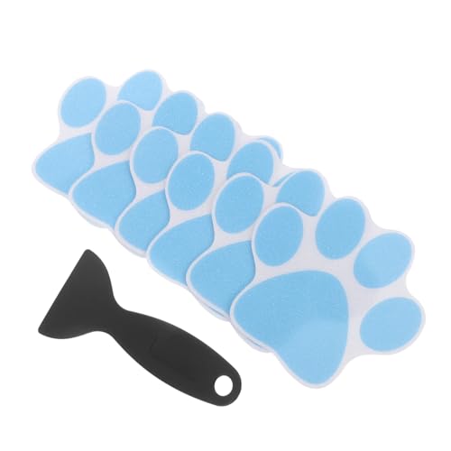 MAGICLULU 6 Stück Teiliges Anti rutsch badset mit Blauen Hundepfoten aufklebern Selbstklebende rutschfeste Sicherheitssticker für Kinderbadewannen Duschböden Pools und Treppen Inklusive von MAGICLULU