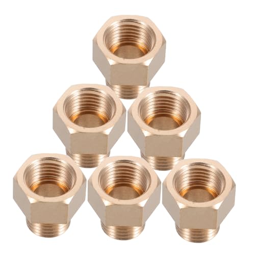 MAGICLULU 6 Stück Teiliges Messing Rohrverbinder Npt Innen und Außengewinde Schnellkupplung Messingfitting Langlebig Verschleißfest Vielseitig für Wasser Öl Rohrinstallation MAGICLULU 6 Stück Teiliges Messing Rohrverbinder Npt Innen und Außengewinde Schnellkupplung Messingfitting Langlebig Verschleißfest Vielseitig für Wasser Öl Rohrinstallation von MAGICLULU