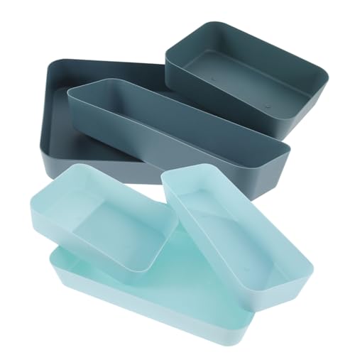 MAGICLULU 6 Stück Teiliges Organizer für Kosmetik und Utensilien Praktische Aufbewahrungsboxen mit Trennfächern Dunkelblau für Tisch oder Kommode MAGICLULU 6 Stück Teiliges Organizer für Kosmetik und Utensilien Praktische Aufbewahrungsboxen mit Trennfächern Dunkelblau für Tisch oder Kommode von MAGICLULU