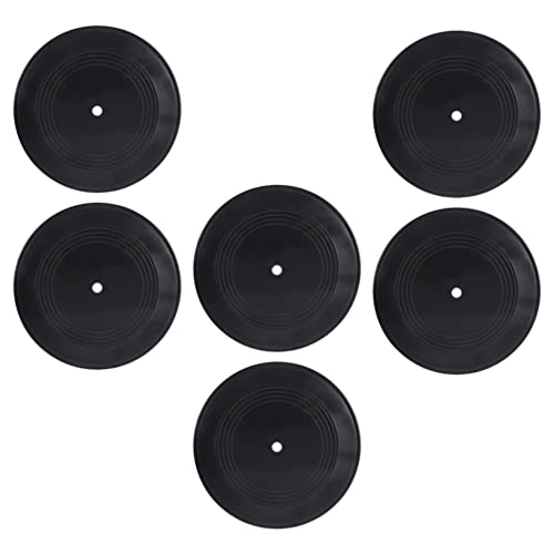 MAGICLULU 6 Stücke Musikzimmer Schallplatte Wand Dekorative Ästhetische Dekoration Gefälschte Schallplatten Schallplatte Untersetzer Für Zu Hause 17 8 Cm Dekoration Schlicht Schwarz von MAGICLULU