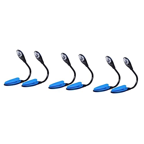 MAGICLULU 6stücke Mini Buchlampe Flexibel Tragbar Mit Klemme Leselampe Für Bücher Im Bett Nachtlicht Für Laptop Blau Für Unterwegs Und Reisen MAGICLULU 6stücke Mini Buchlampe Flexibel Tragbar Mit Klemme Leselampe Für Bücher Im Bett Nachtlicht Für Laptop Blau Für Unterwegs Und Reisen von MAGICLULU