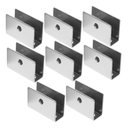 MAGICLULU 8 Stück Edelstahl Glashalter Quadratische Glasklemmen Starke Glasbefestigung ohne Bohren Verstellbare Glasregalhalter für Spiegel Glasplatten und Glasablagen Einfache Montage MAGICLULU 8 Stück Edelstahl Glashalter Quadratische Glasklemmen Starke Glasbefestigung ohne Bohren Verstellbare Glasregalhalter für Spiegel Glasplatten und Glasablagen Einfache Montage von MAGICLULU