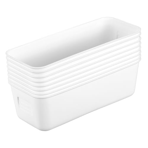 MAGICLULU 8 Stück Multifunktionale Aufbewahrungsbox Teiliges Rechteckige Organizer für Bad Büro Robuste Stilvolle Kunststoffbehälter zur Optimalen Raumausnutzung Leicht zu Reinigen von MAGICLULU