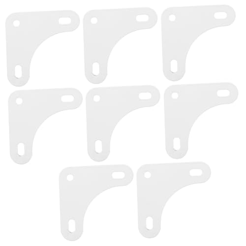 MAGICLULU 8 Stück Teiliges Eckwinkel Weiß Rostfreie Verstärkte aus Dickem Stahl Stabile Regalhalter für Möbel und Schwerlastregale Einfach zu Montierende Dreieckverbinder für Lager und von MAGICLULU
