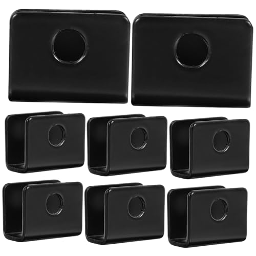MAGICLULU 8 Stück Teiliges Edelstahl Glasklammer Kleine Glasregalhalter Stabile Spiegelhalterung Einfache Montage Rostfrei Geeignet für Glas Fliesen DIY Wandbefestigung von MAGICLULU