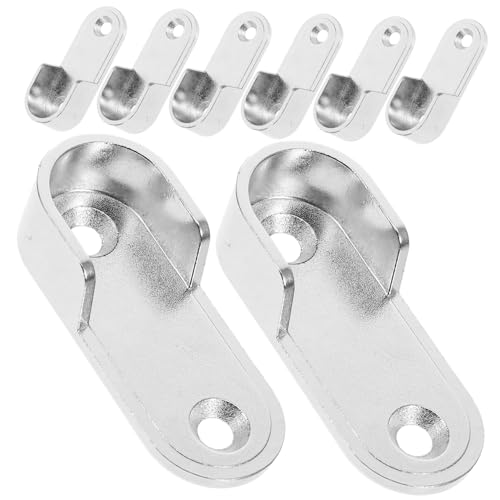 MAGICLULU 8 Stück Teiliges Edelstahl Schrankstangenhalter Garderobenstangenhalterung mit Schrauben Belastbar Silberfarbene Flanschhalter für Kleiderschrank Einfache Montage Vielseitig für MAGICLULU 8 Stück Teiliges Edelstahl Schrankstangenhalter Garderobenstangenhalterung mit Schrauben Belastbar Silberfarbene Flanschhalter für Kleiderschrank Einfache Montage Vielseitig für von MAGICLULU