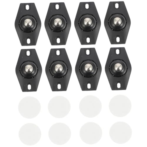 MAGICLULU 8 Stück Teiliges Mini Selbstklebend Drehbar mit Stahlkugeln Robuste Abs möbelrollen für Glatte Oberflächen Geeignet für Aufbewahrungsboxen und Mülleimer von MAGICLULU