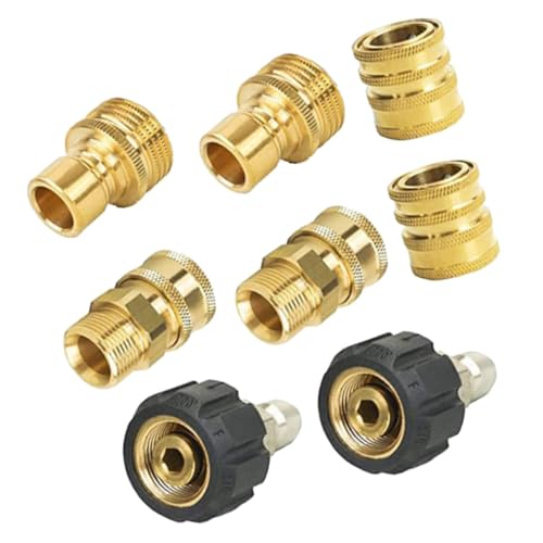 MAGICLULU 8 Stück Teiliges Schnellkupplungs Adapterset für Hochdruckreiniger Robuster Gartenschlauch Anschluss Kompatibel mit Autowasch und Bewässerungsschläuchen Einfache Installation von MAGICLULU