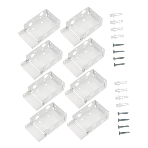 MAGICLULU 8 Stück Teiliges Weiße Metall montagehalter für Fensterjalousien Unauffällige Halterungen für Horizontale und Senkrechte Flache Jalousien Robuste Reparaturteile für Fensterrollos von MAGICLULU
